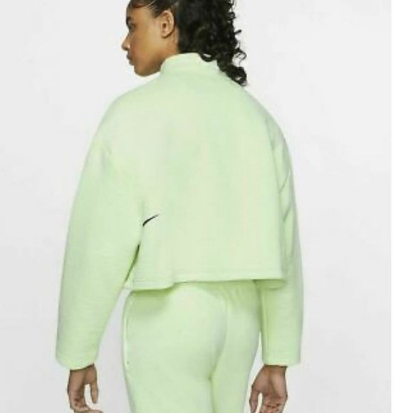 Nike Sportswear Tech Crop Sweatshirt Neon - Picture 5 of 6